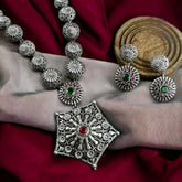 Elegant Silver Look Festive Long Necklace | Sarichka Fashion